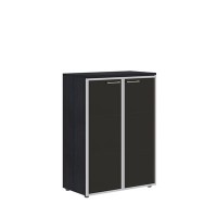 Xten XMC 85.7 (Дуб юкон) Шкаф со стеклянными дверьми в алюминевой рамке с топом