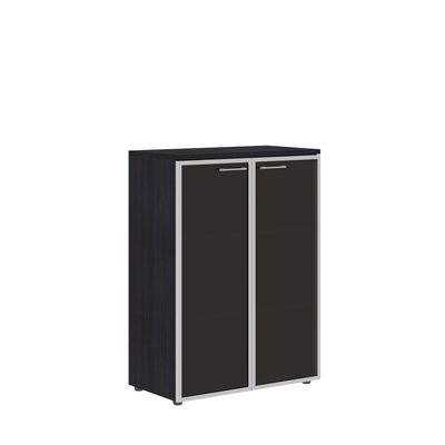 Xten XMC 85.7 (Дуб юкон) Шкаф со стеклянными дверьми в алюминевой рамке с топом