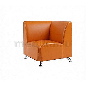 Альфа-мини У90 (Оранжевая экокожа) Модуль угловой