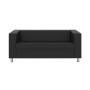 Аполло (черная экокожа) Диван трехместный