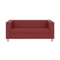 Аполло (красная экокожа) Диван трехместный