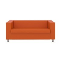 Аполло (оранжевая экокожа) Диван трехместный