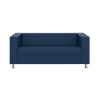 Аполло (синяя экокожа) Диван трехместный