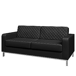 AVE37530001 (Черная экокожа) Трехместный диван