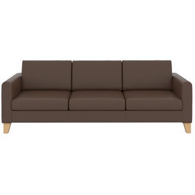 Берген (коричневая экокожа) Диван трехместный