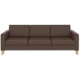 Берген (коричневая экокожа) Диван трехместный