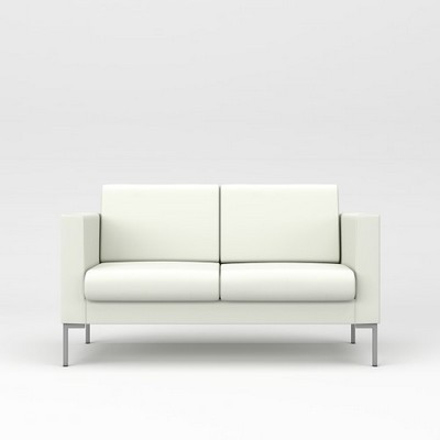 Берлин 2 (Белая экокожа) Диван двухместный