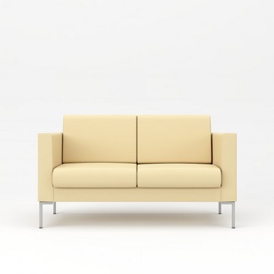 Берлин 2 (Бежевая экокожа) Диван двухместный