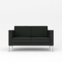 Берлин 2 (Черная экокожа) Диван двухместный