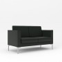Берлин 2 (Черная экокожа) Диван двухместный