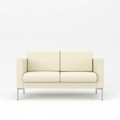 Берлин 2 (Светло-бежевая экокожа) Диван двухместный