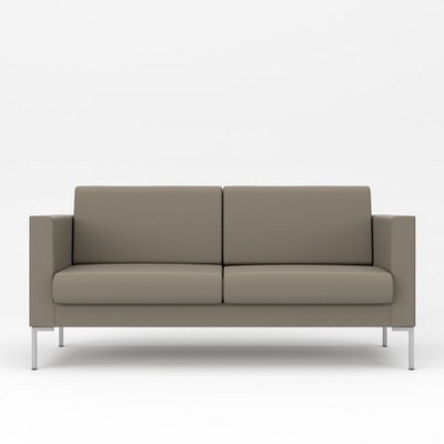 Берлин 3 (Серо-коричневая экокожа) Диван трехместный