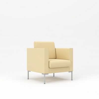 Берлин 1 (Бежевая экокожа) Кресло