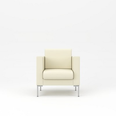 Берлин 1 (Светло-бежевая экокожа) Кресло