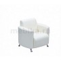 Брикс Кр Кресло в белой экокоже