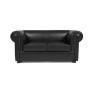 Chairman Честер Лайт (экокожа черная) Диван двухместный