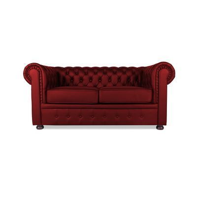 Честертон (красная экокожа) Диван двухместный