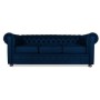 Честертон (синяя экокожа) Диван трехместный
