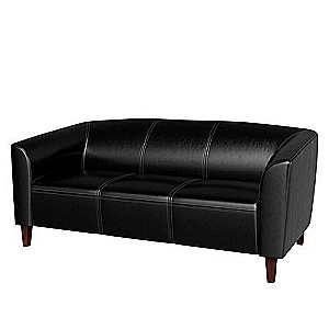 COL37630001 (Черная экокожа) Трехместный диван