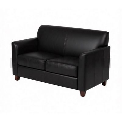 Дипломат М-51/2 2-х местный диван в черной экокоже
