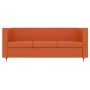 Эрго (оранжевая экокожа) Диван трехместный