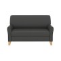 Европа Вуд (серая экокожа) Диван двухместный
