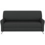 Европа (черная экокожа) Диван трехместный