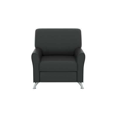 Европа (черная экокожа) Кресло