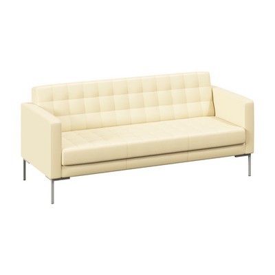 Forest FR-DP-03 (Бежевая экокожа/Серый) Диван трехместный