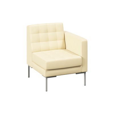 Forest FR-SP-01L (Бежевая экокожа/Серый) Секция с подлокотником одноместная левая