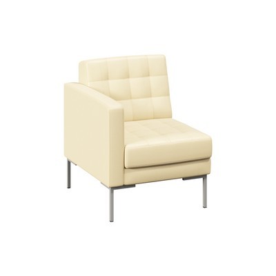 Forest FR-SP-01R (Бежевая экокожа/Серый) Секция с подлокотником одноместная правая