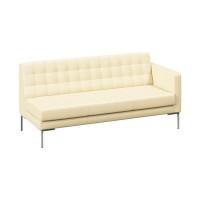 Forest FR-SP-03L (Бежевая экокожа/Серый) Секция с подлокотником трехместная левая