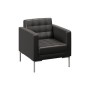 Forest FR-DP-01 (Черная экокожа/Серый) Мягкое кресло