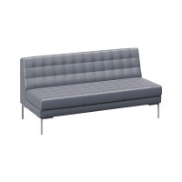 Forest FR-D-03 (Серая экокожа/Серый) Диван без подлокотников трехместный