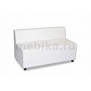 Гамма 2С (Белая экокожа) Модуль 2-х местный без подлокотников