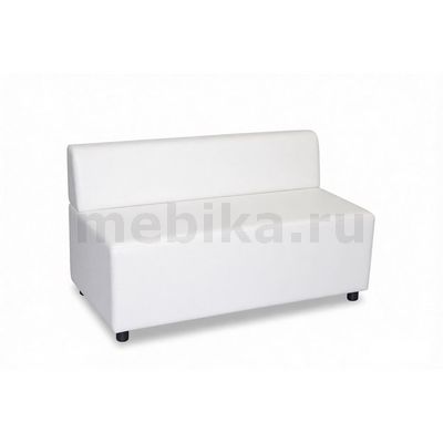 Гамма 2С Модуль 2-х местный без подлокотников в белой экокоже