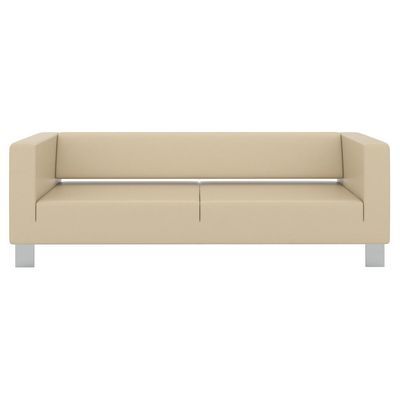 Горизонт (бежевая экокожа) Диван трехместный