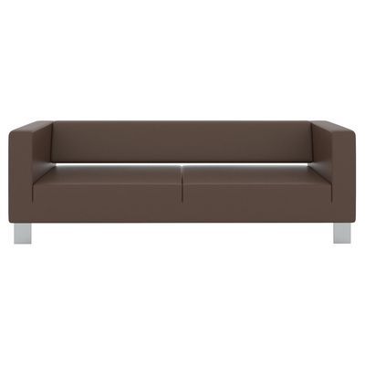Горизонт (коричневая экокожа) Диван трехместный