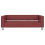 Горизонт (красная экокожа) Диван трехместный