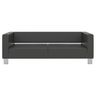 Горизонт (серая экокожа) Диван трехместный