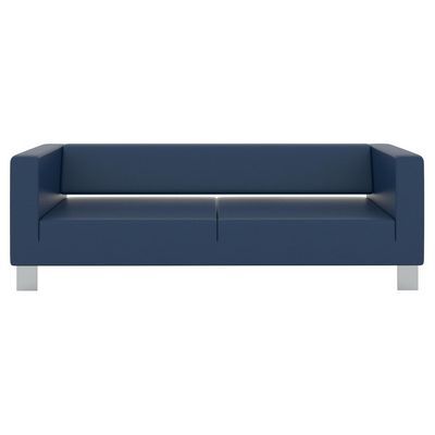 Горизонт (синяя экокожа) Диван трехместный