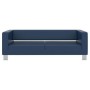 Горизонт (синяя экокожа) Диван трехместный