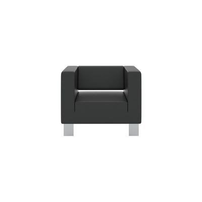 Горизонт (черная экокожа) Кресло