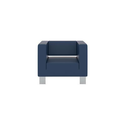 Горизонт (синяя экокожа) Кресло