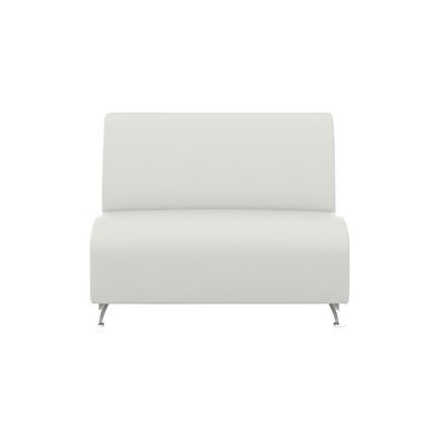 Интер хром (белая экокожа) Прямой двухместный модуль