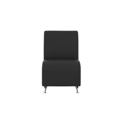 Интер хром (черная экокожа) Прямой одноместный модуль