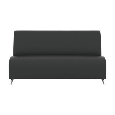 Интер хром (черная экокожа) Прямой трехместный модуль