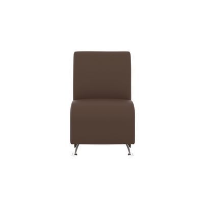 Интер хром (коричневая экокожа) Прямой одноместный модуль