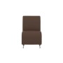 Интер хром (коричневая экокожа) Прямой одноместный модуль