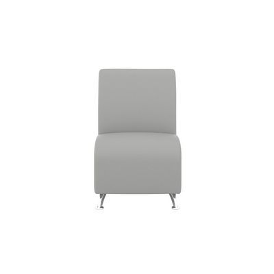 Интер хром (серая экокожа) Прямой одноместный модуль